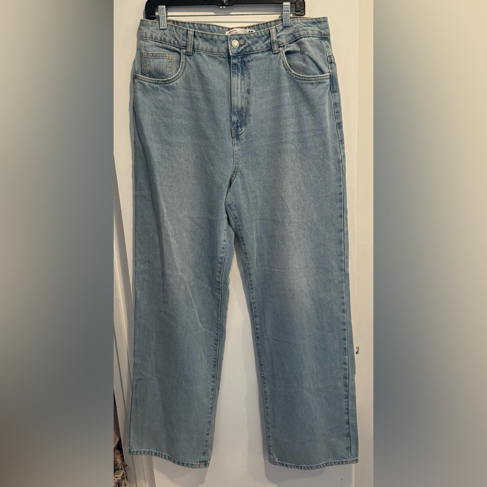 Refuge wide leg denim jeans medium wash skater cotton baggy streetwear comfy 12